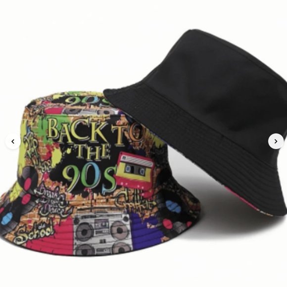🫶🏽7/$10 New! - Reversible Back to the 90's Bucket Hat - Picture 2 of 2